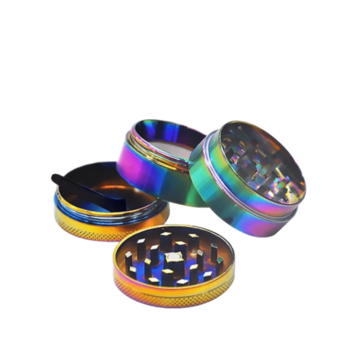 Waxmaid 4-Piece Rainbow Dry Herb Grinder 50mm