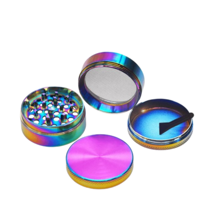 Waxmaid 4-Piece Rainbow Dry Herb Grinder 50mm