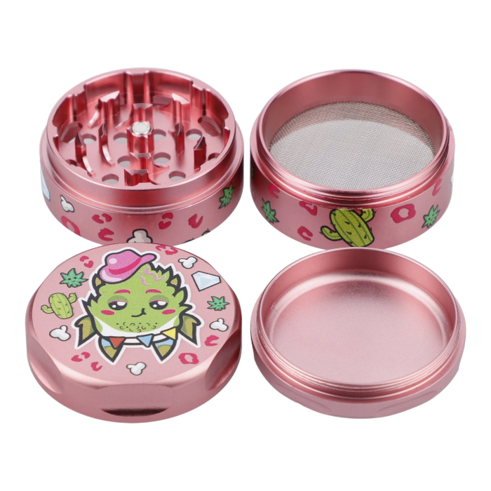 55mm Pink Kush 3 Stage Grinder - Pink