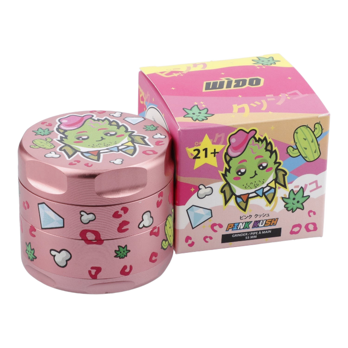 55mm Pink Kush 3 Stage Grinder - Pink