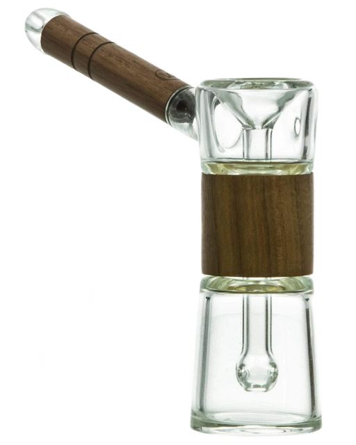 Glass Bubbler w/ Wood Accents