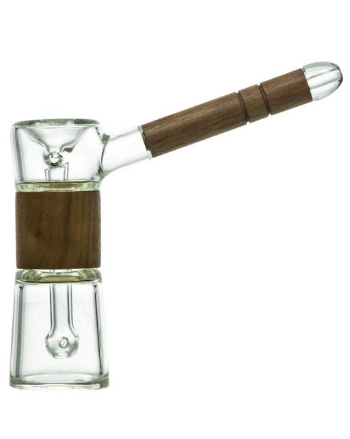 Glass Bubbler w/ Wood Accents