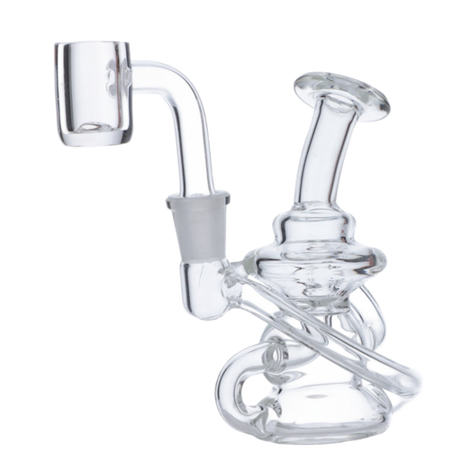 Dab Rig Water Pipe Mini w/Quartz -Clear-4in(RCL-S-J06)