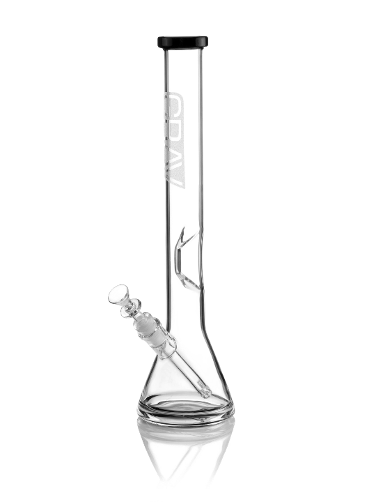 GRAV® Large, Black Accent Beaker Base Water Pipe