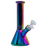 Iridescent Rainbow and Pearlescent Purple 8 Inch Beaker Bong