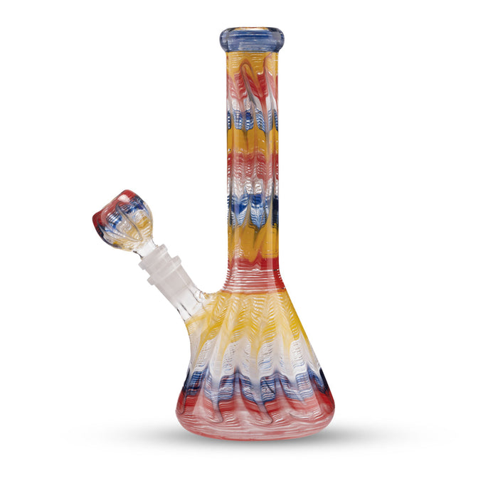 Custom Glass Water Pipe - 10" - Tie Dye