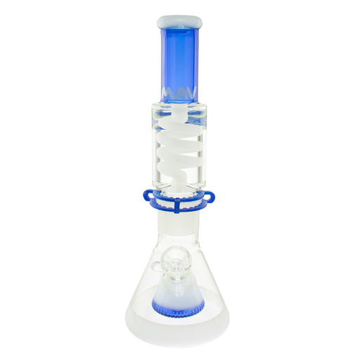 Blue and White Slitted Pyramid Beaker Freezable Coil System