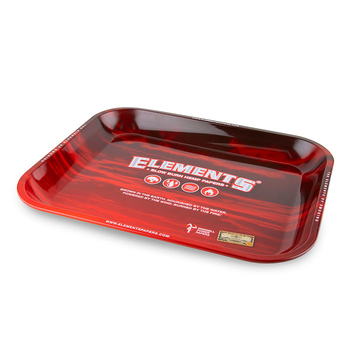Elements Rolling Tray Red