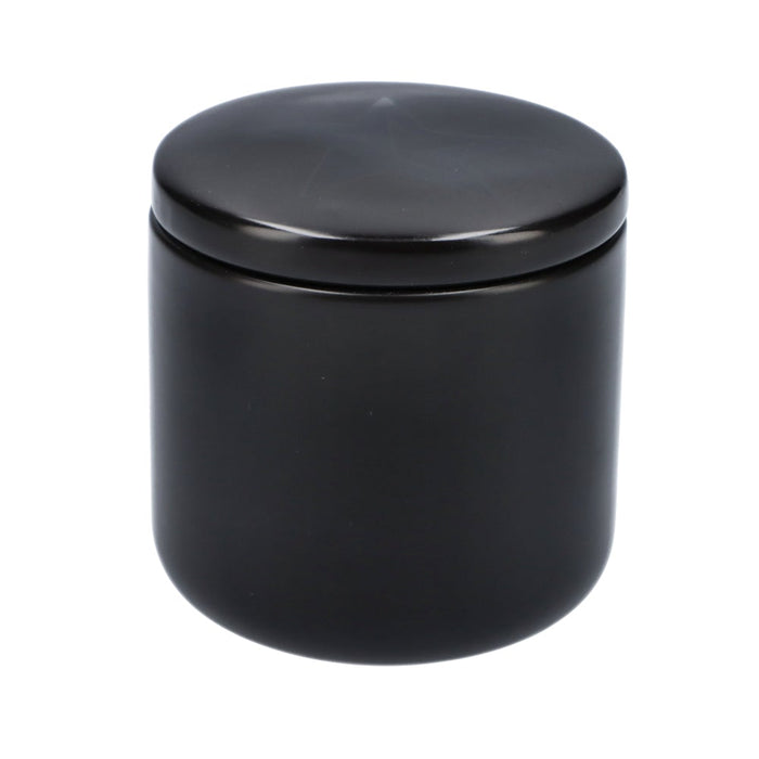 Famous-Stash Jar with Ceramic Lid-Black-Small 200ml