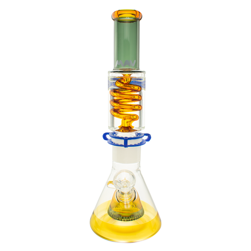 Gold and Transparent Black Slitted Pyramid Beaker Freezable Coil System