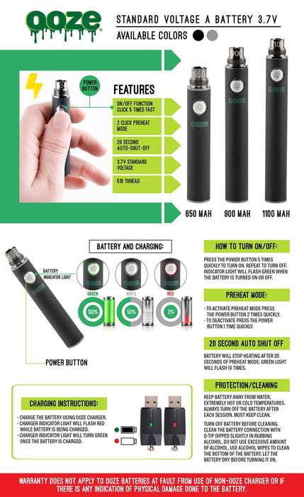 650 Battery / BLACK