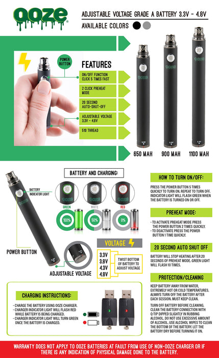 650 Battery TWIST / BLACK