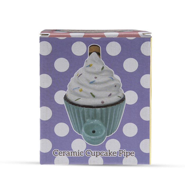 Ceramic Vanilla Cupcake with Frosting Pipe
