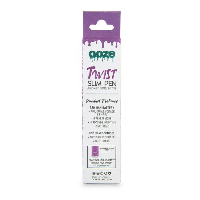 Ooze Slim Pen Twist Battery + Smart USB - Ultra Purple