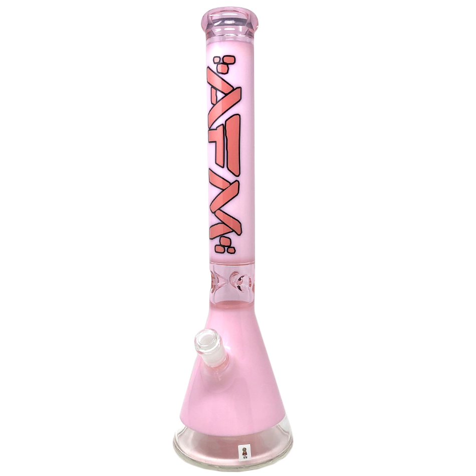 The Quasar Beaker 18" - Clear Bottom Pink/Pink