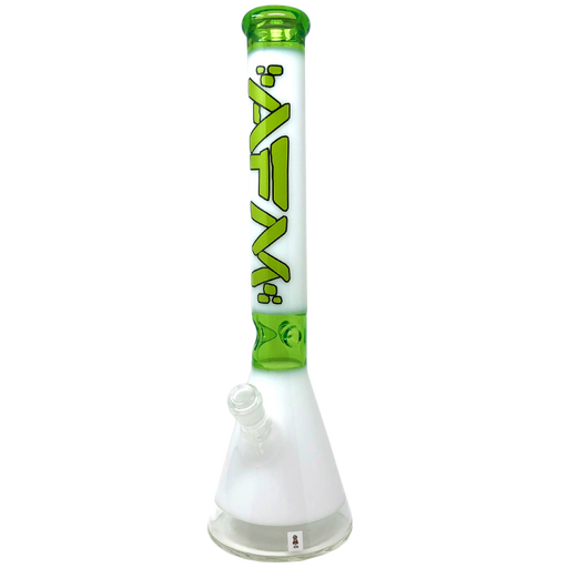 The Quasar Beaker 18" - Clear Bottom Lime/White