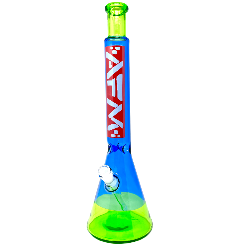 Red Label Quasar Beaker 18" - Blue/Lime